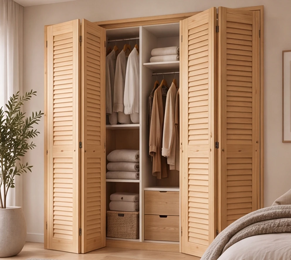 Louvred wardrobes