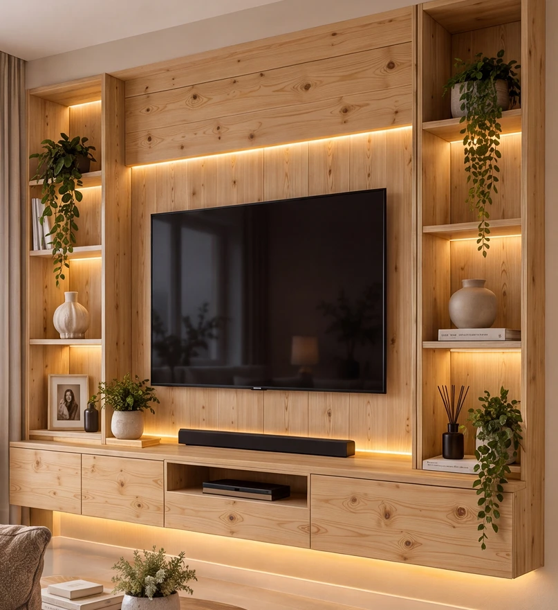 TV wall cabinetry